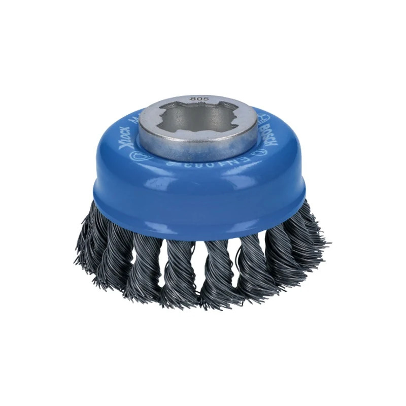 Bosch 3 In. Wheel Dia. X-LOCK Arbor Carbon Steel Knotted Wire Single Row Cup Brush - WBX328